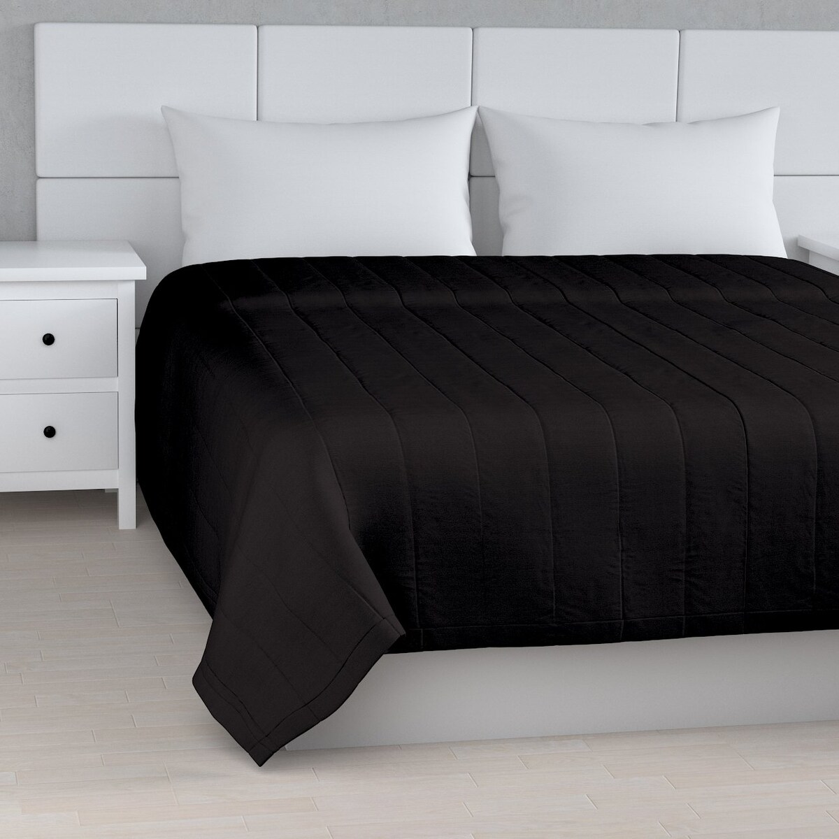 Narzuta pikowana w pasy 260x210 shadow grey (grafitowy)