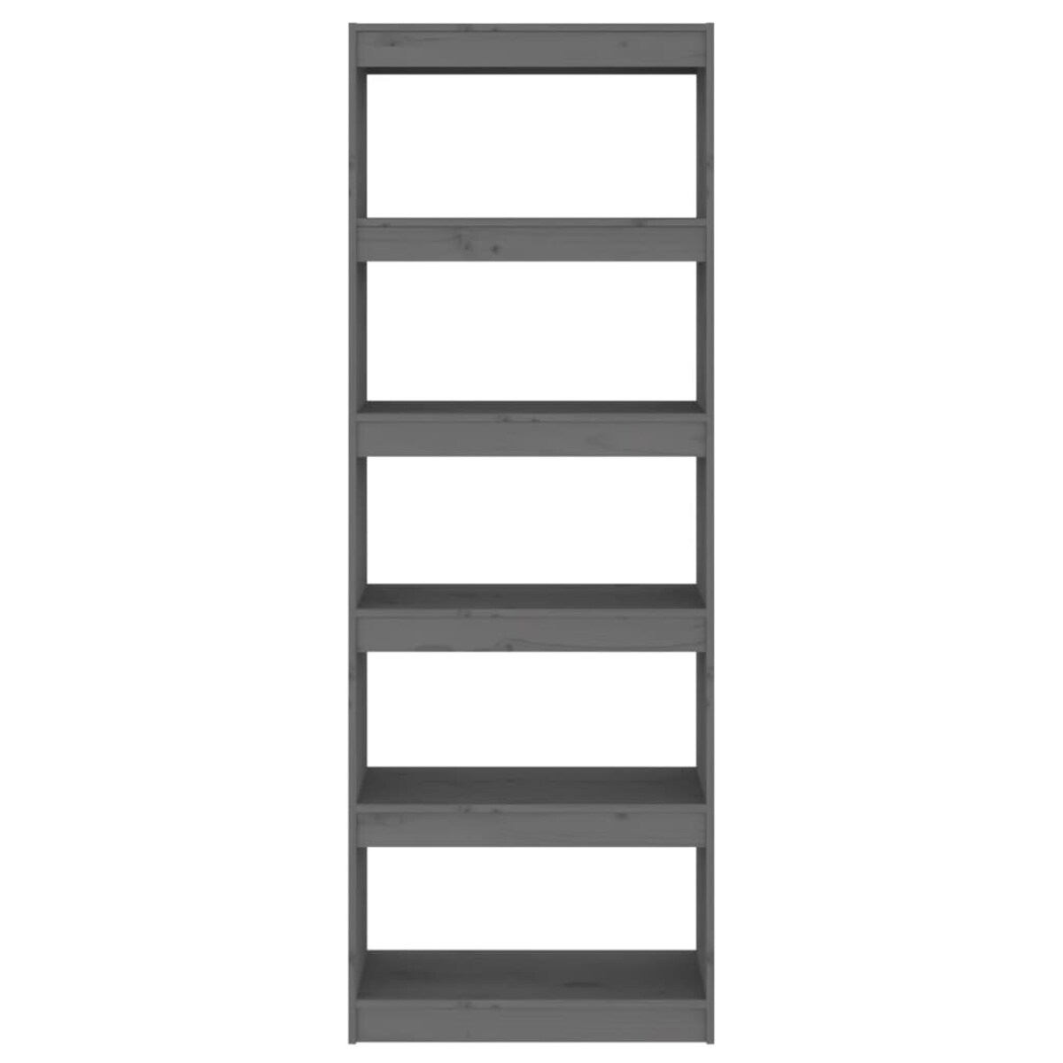 vidaXL Regał na książki/przegroda, szary, 60x30x167,5 cm, sosnowy