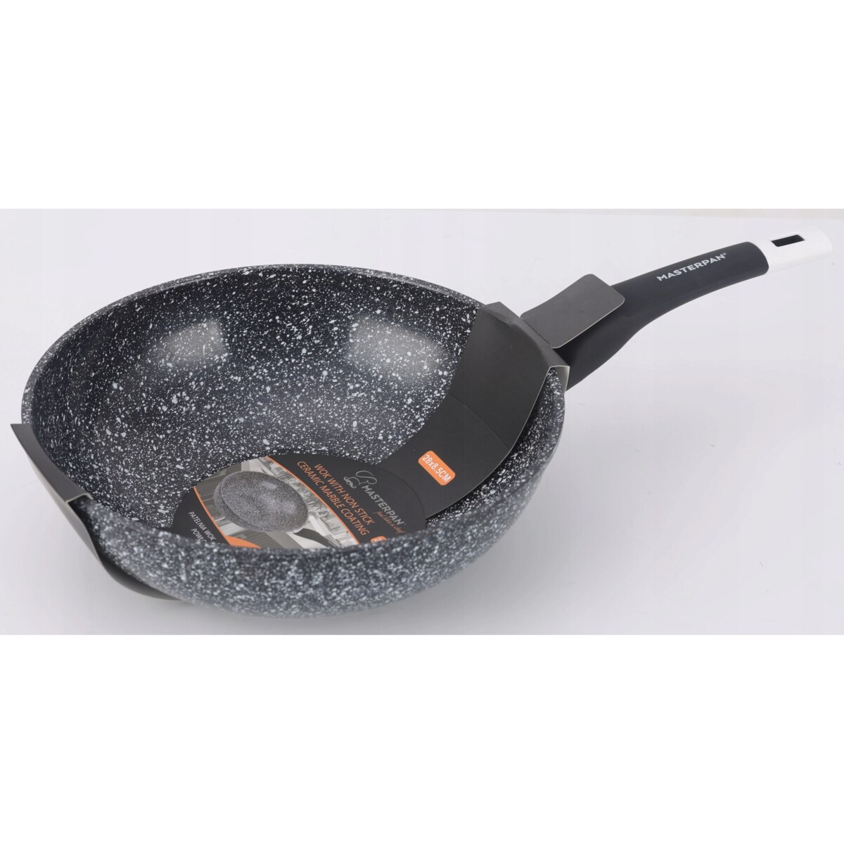 Patelnia Wok Głęboka Granitowa 28 Cm Nieprzywierająca Na Indukcję Gaz 3 L