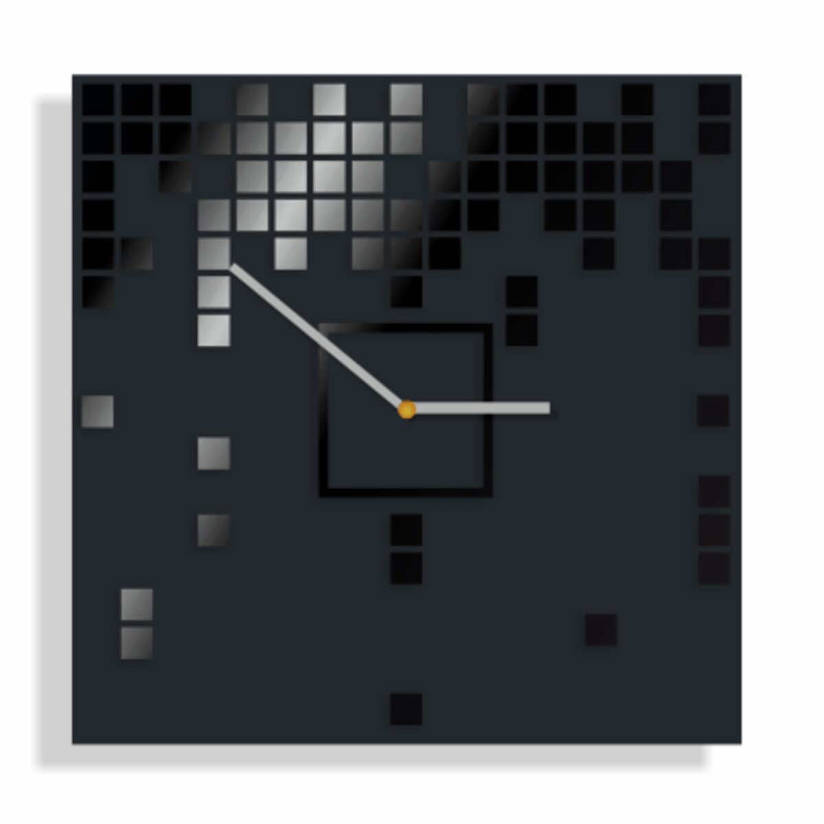 Zegar ścienny duży czarny Harmony do salonu cichy