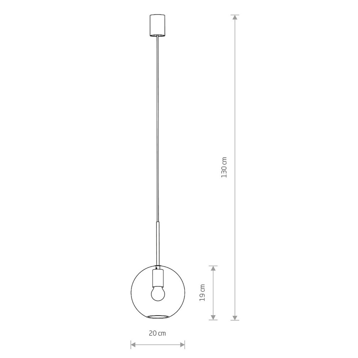 Lampa sufitowa 7848 SPHERE M Transparentny Nowodvorski