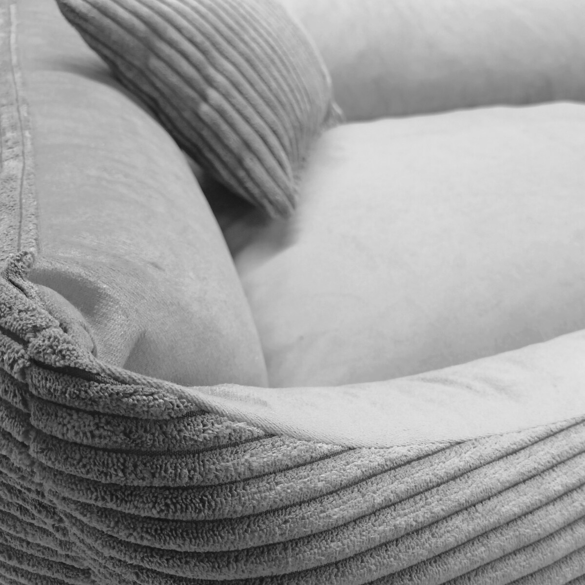 Sztruksowe legowisko dla psa MOLLY, 120x100 cm, Szary