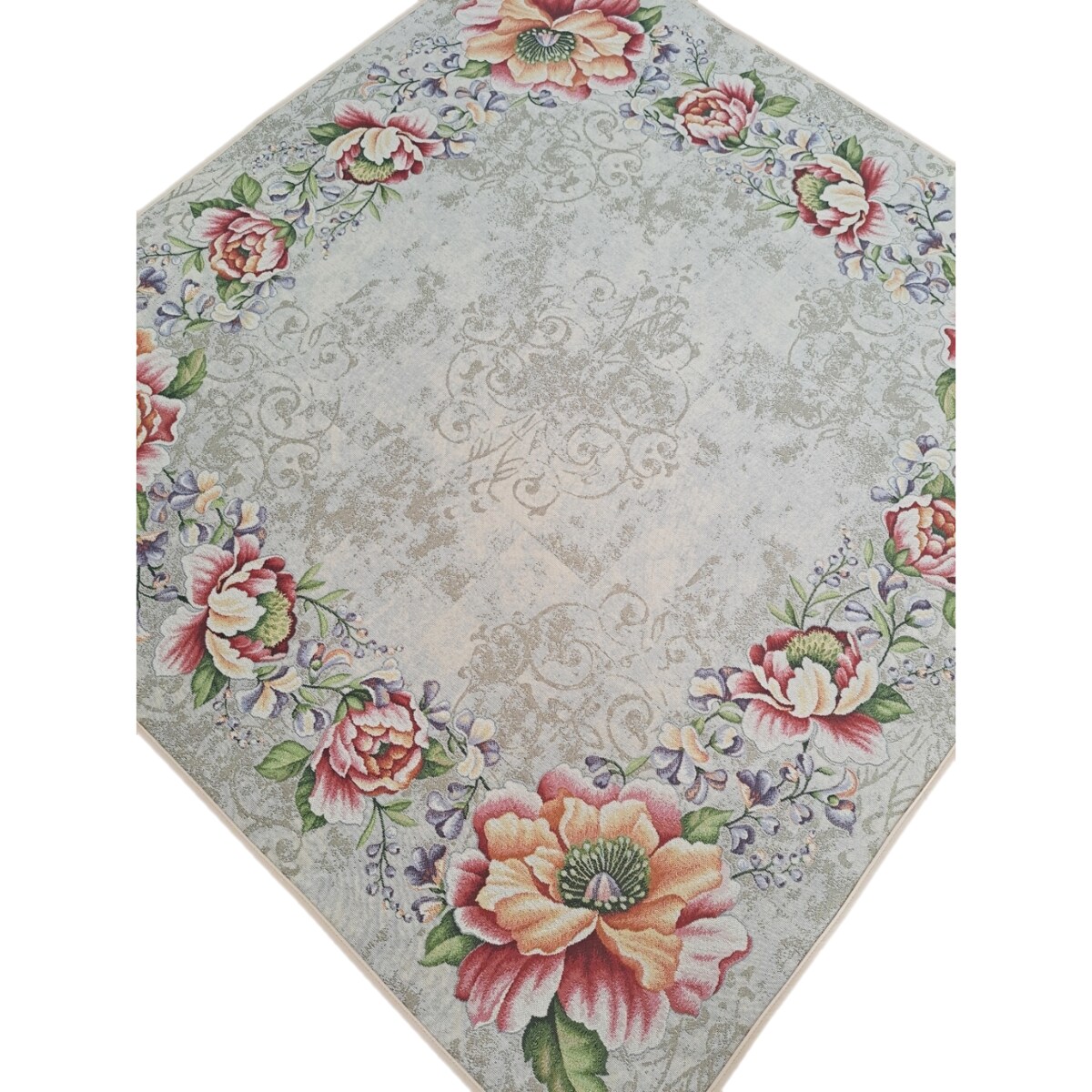 Obrus Na Stół 100X100 Cm Ozdobny Dekoracyjny Piwonie