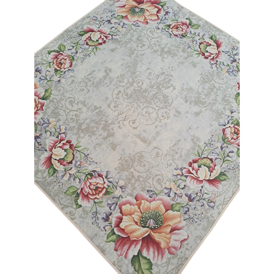 Obrus Na Stół 100X100 Cm Ozdobny Dekoracyjny Piwonie