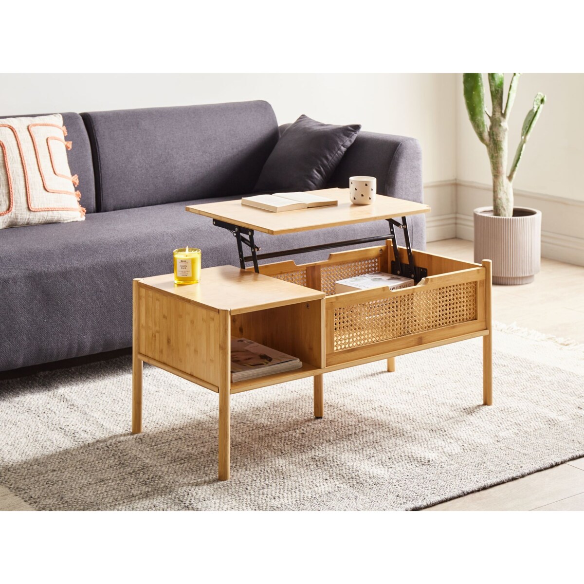 Stolik kawowy SURREY Drewno bambusowe Naturalny