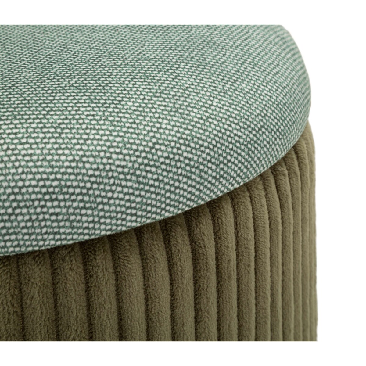 Pufa 2 szt. ze schowkiem 38x38x38 i 28x32x32 cm MONTANA zielona