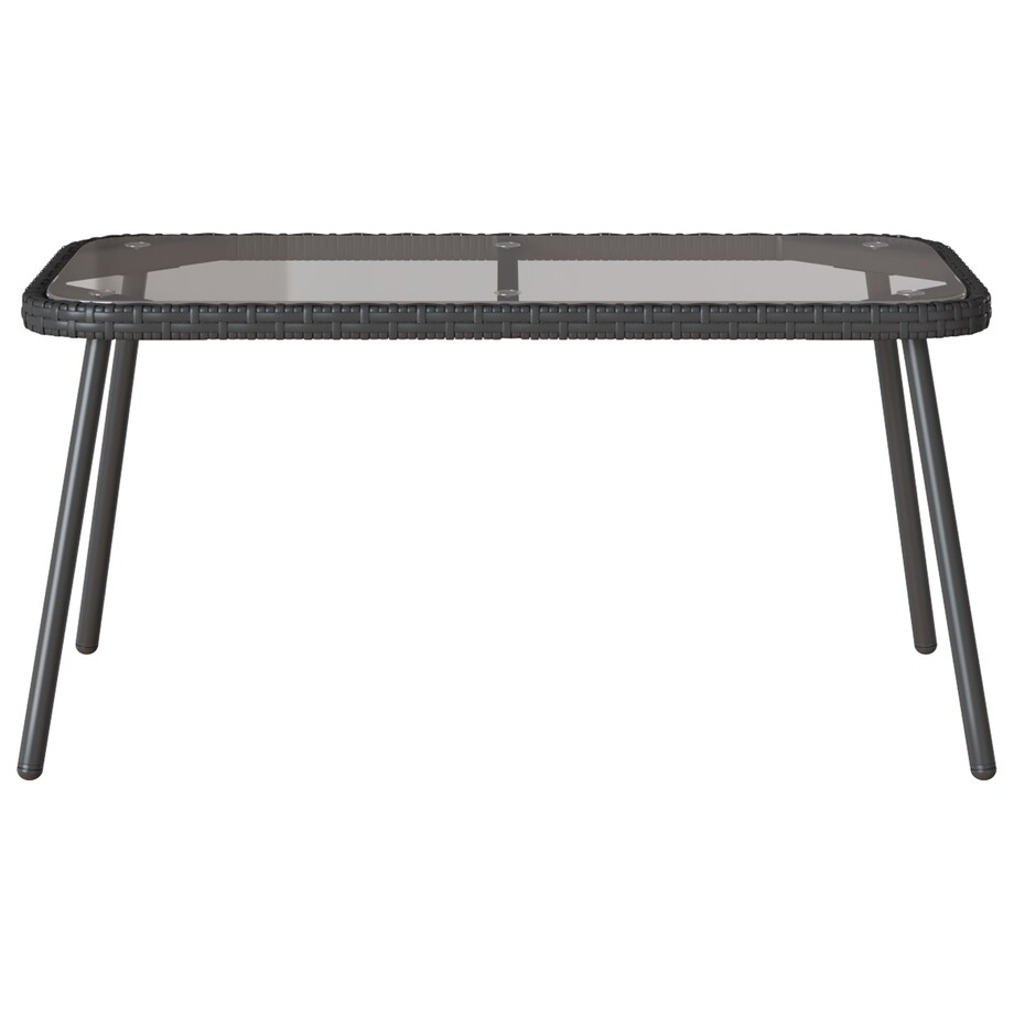 Stolik kawowy vidaXL Czarny 90x45x42 cm z polirattanu