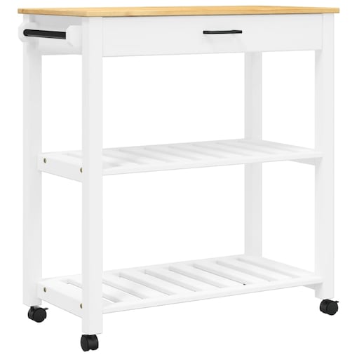 vidaXL Wózek kuchenny MONZA, 84x40x88,5 cm, lite drewno sosnowe