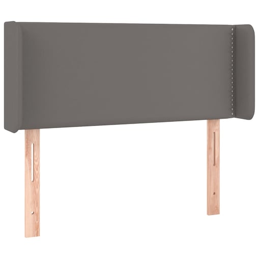 vidaXL Zagłówek uszak, szary, 83x16x78/88 cm, sztuczna skóra