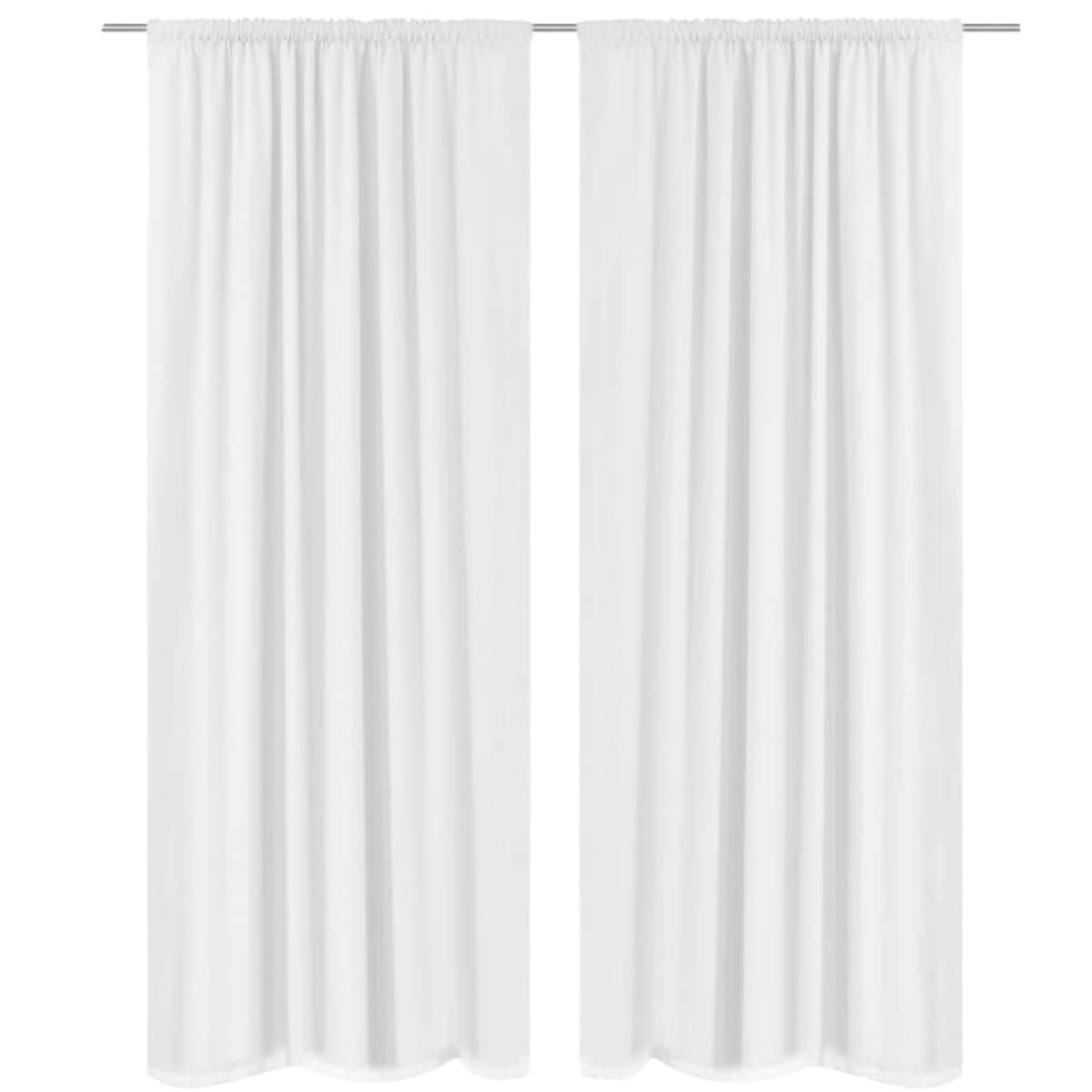 vidaXL Podwójne zasłony zaciemniające, 2 szt., 140 x 245 cm, białe