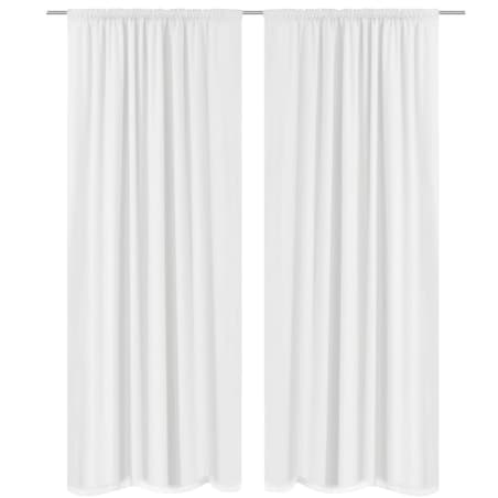 vidaXL Podwójne zasłony zaciemniające, 2 szt., 140 x 245 cm, białe