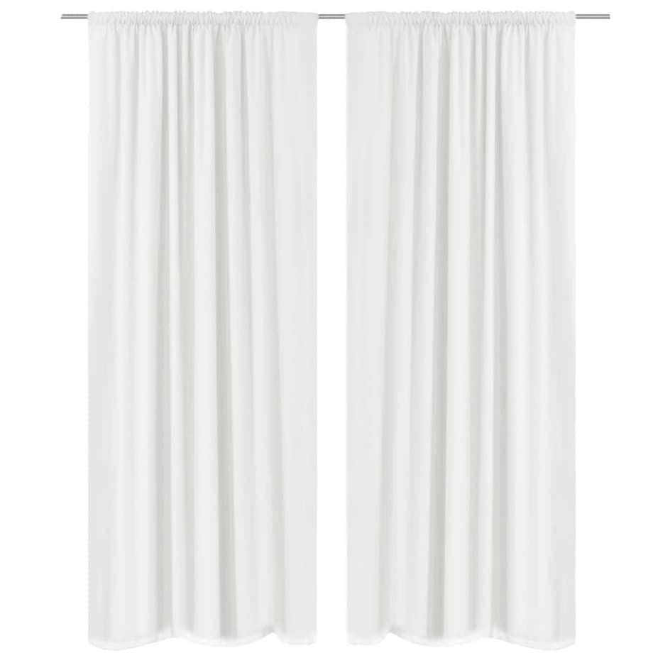 vidaXL Podwójne zasłony zaciemniające, 2 szt., 140 x 245 cm, białe