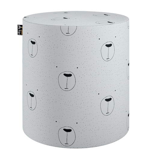 Puf Bobby, ecru-czarny, ø40, wys. 40 cm, Magic Collection