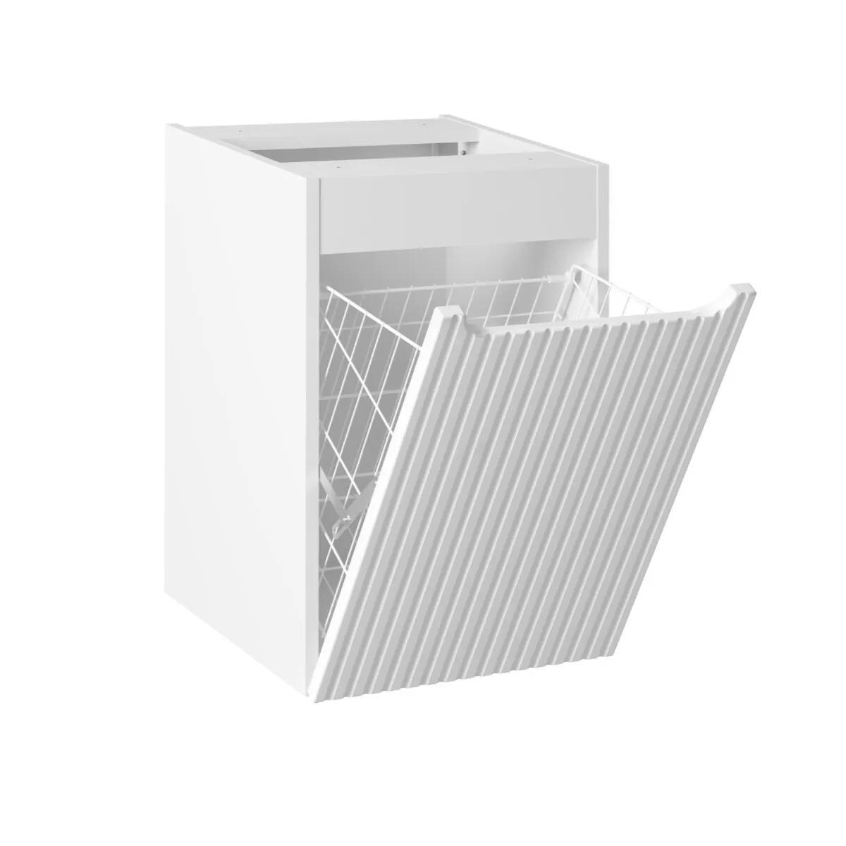 Szafka łazienkowa NOVA WHITE 81-40-1D 40cm biała z koszem