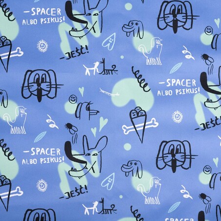 Bandanka "Spacer albo psikus" na obrożę - Rozmiar: S, Rodzaj: Do obroży