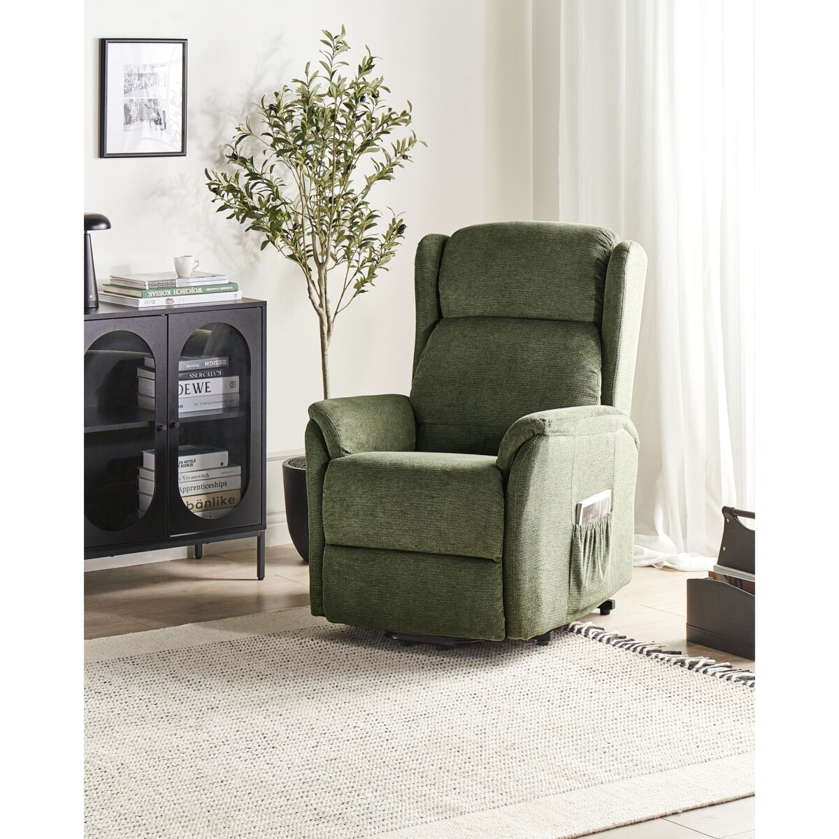 Elektryczny fotel rozkładany ELEGY Tkanina Zielony