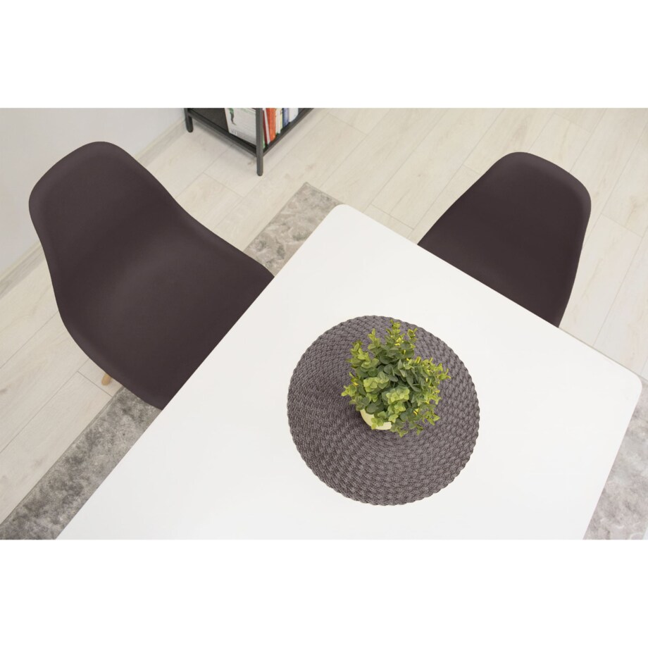 Krzesło Do Jadalni Kuchni Salonu Osaka Kawa / Nogi Naturalne X 4