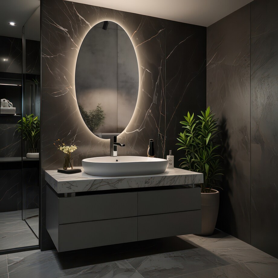 Lustro eliptyczne z podświetleniem - ELIPSA LED