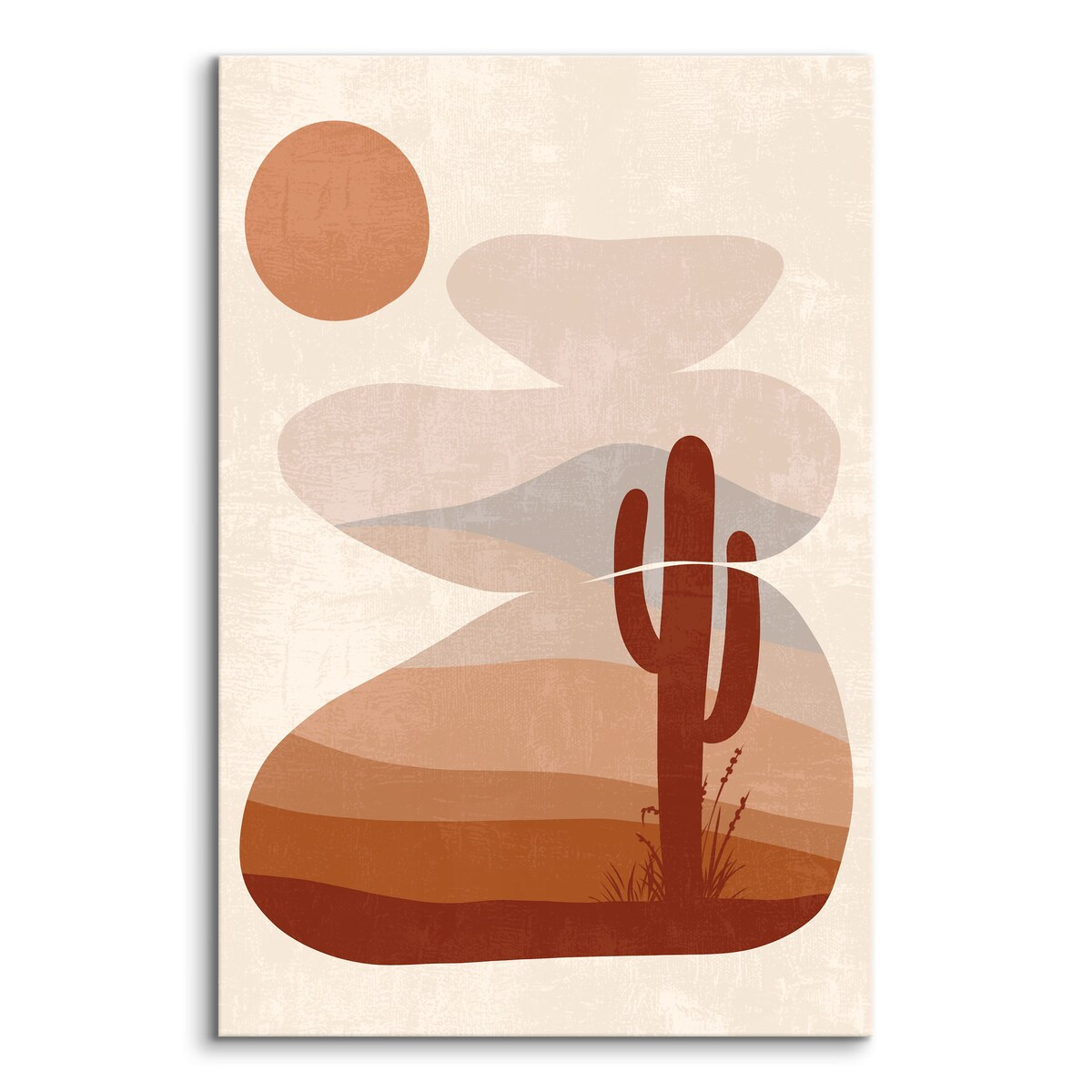 Obraz Abstrakcja Kaktus Skały Dekor Boho 30x40cm