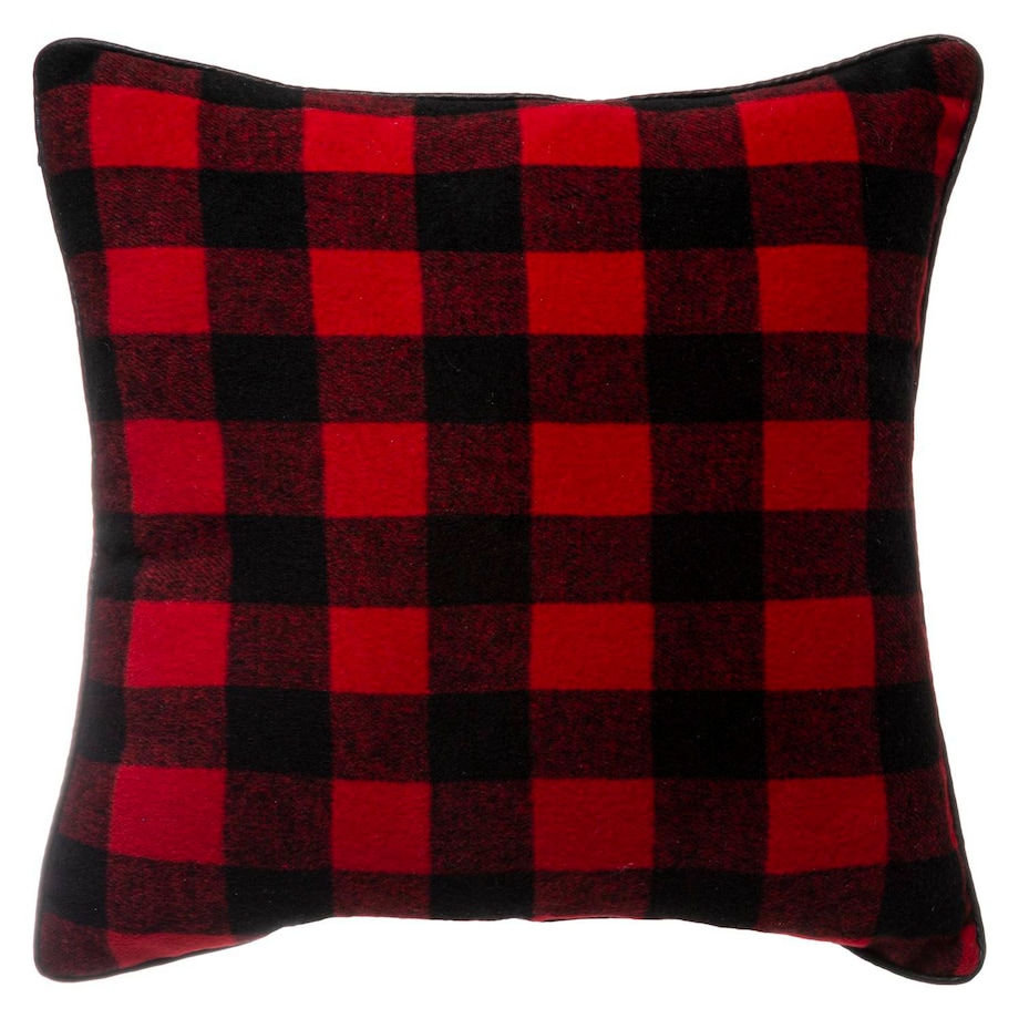 Poduszka w kratę, poliester, 45 x 45 cm