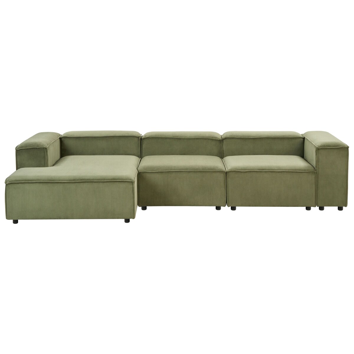 Sofa narożna prawostronna ARDAL Zielony Sztruks Prawostronny