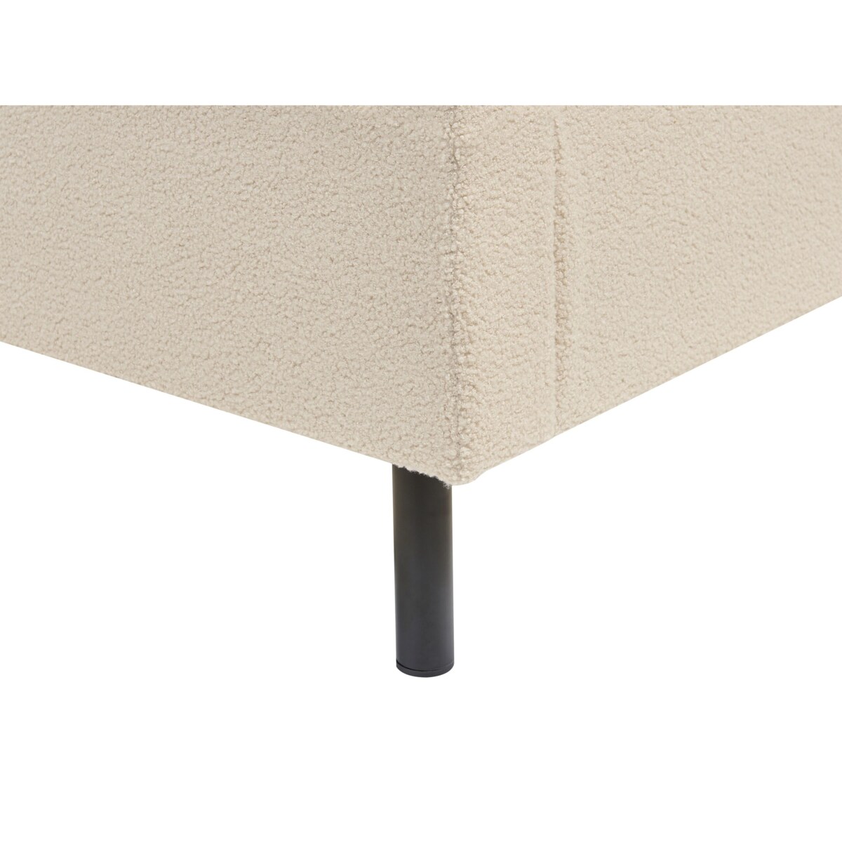 Łóżko boucle 180 x 200 cm beżowe VILLETTE