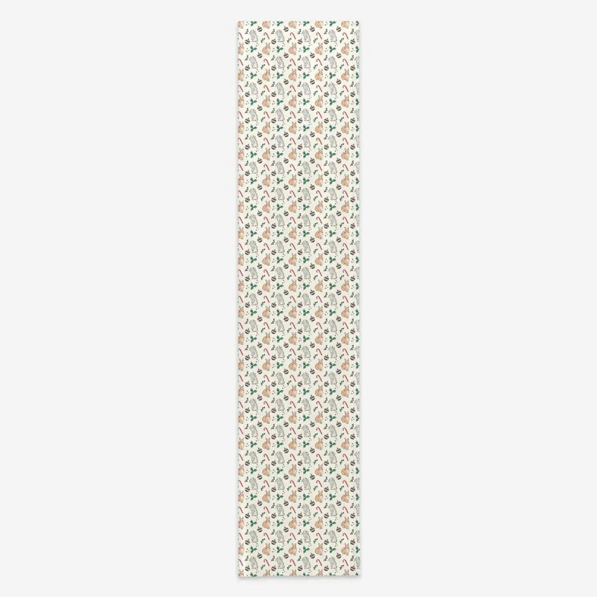 Bieżnik świąteczny - Akwarelowe króliczki świąteczne - 40x180