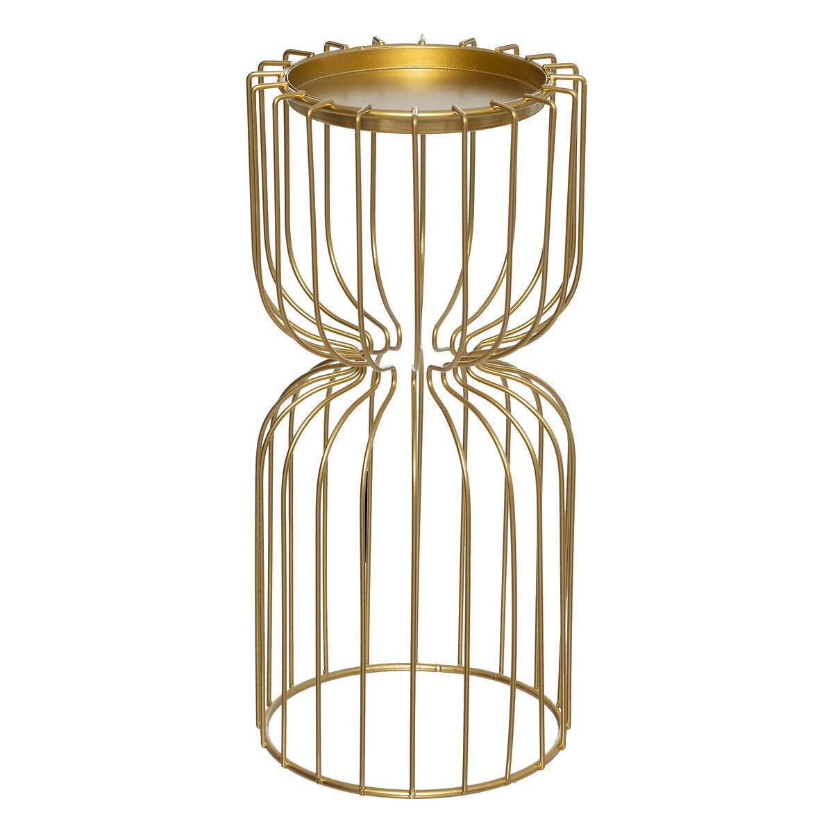 Zestaw metalowych świeczników na tealight, złote