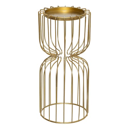 Zestaw metalowych świeczników na tealight, złote