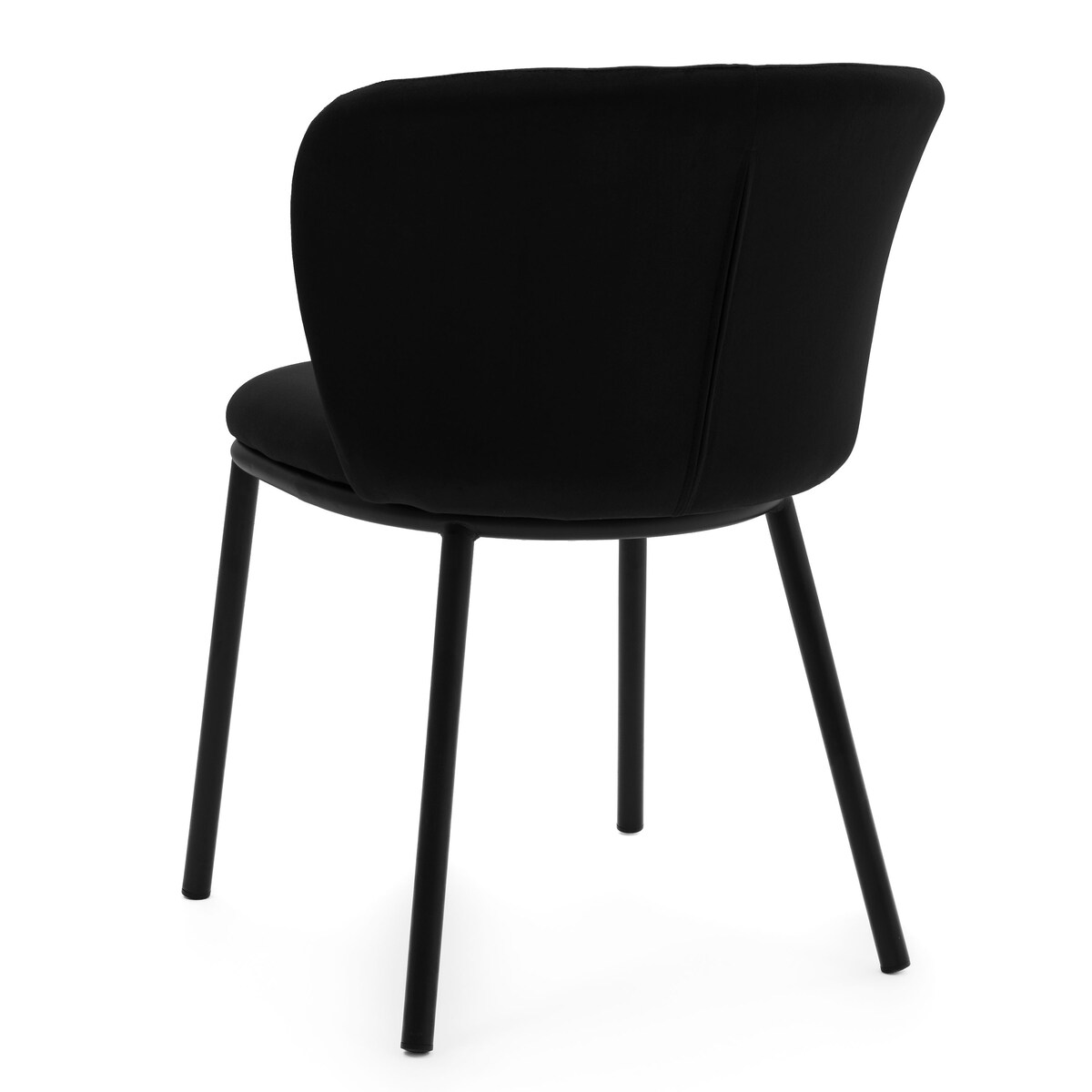 KRZESŁO TAPICEROWANE WELUROWE DO SALONU JADALNI GLAMOUR CZARNE BARI