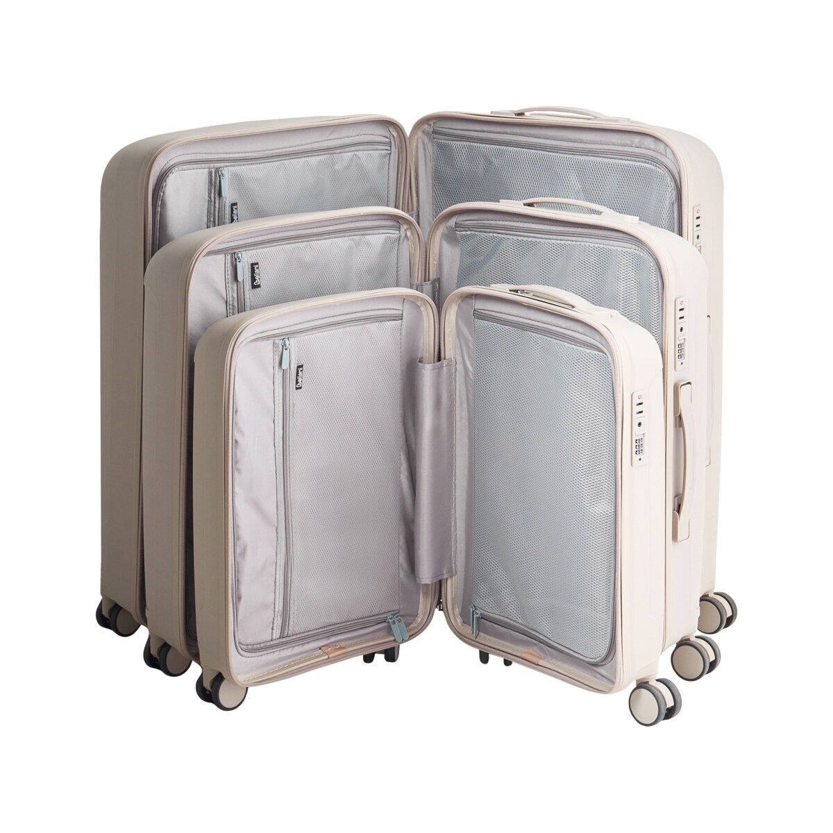 Zestaw 3 walizek TONSAI Jasnobeżowy