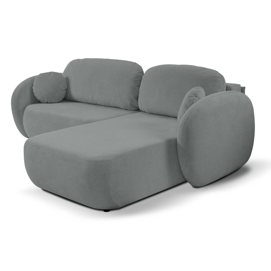 Nowoczesny narożnik rozkładany OLIVIO prawy - ciemnoszary