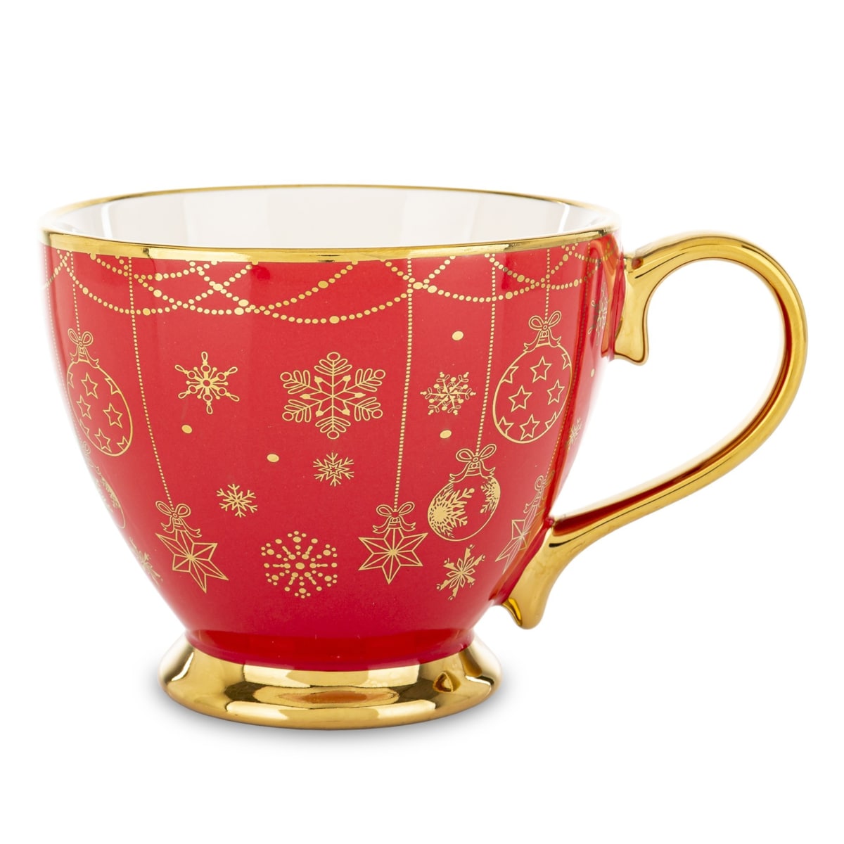 Filiżanka porcelanowa 380 ml POCULUM czerwono-złota