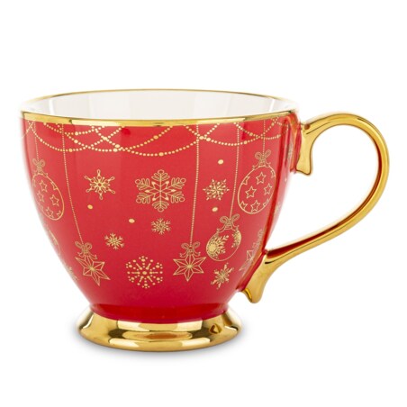 Filiżanka porcelanowa 380 ml POCULUM czerwono-złota