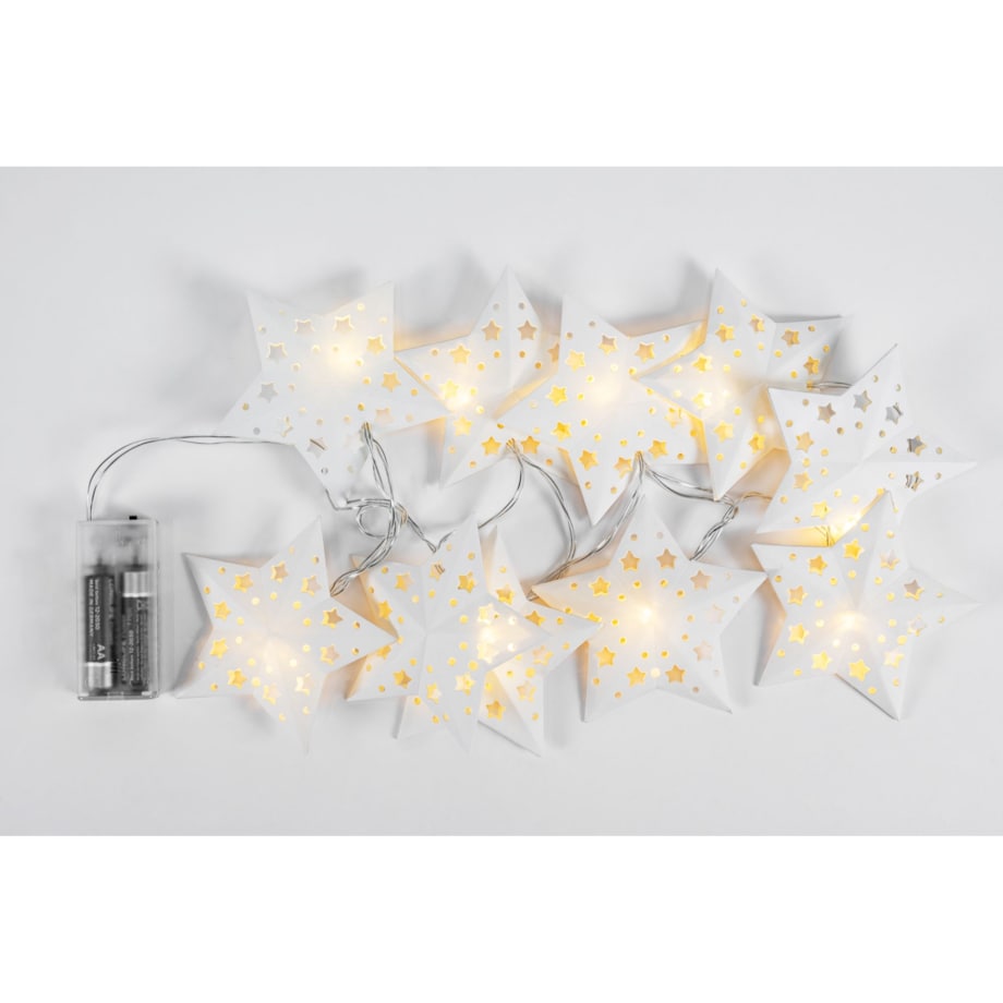 Lampki choinkowe Girlanda LED papierowe gwiazdy CD008