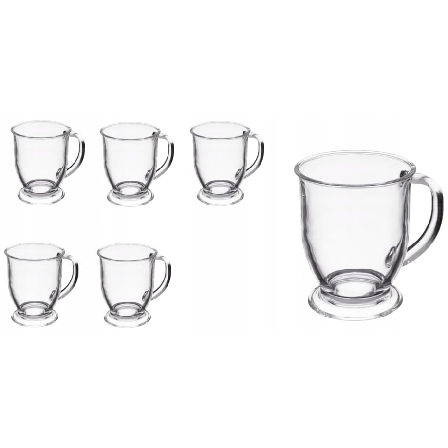 SZKLANKA KUBEK na latte kawę herbatę napoje duży 450 ml na stopce wysoka 6x