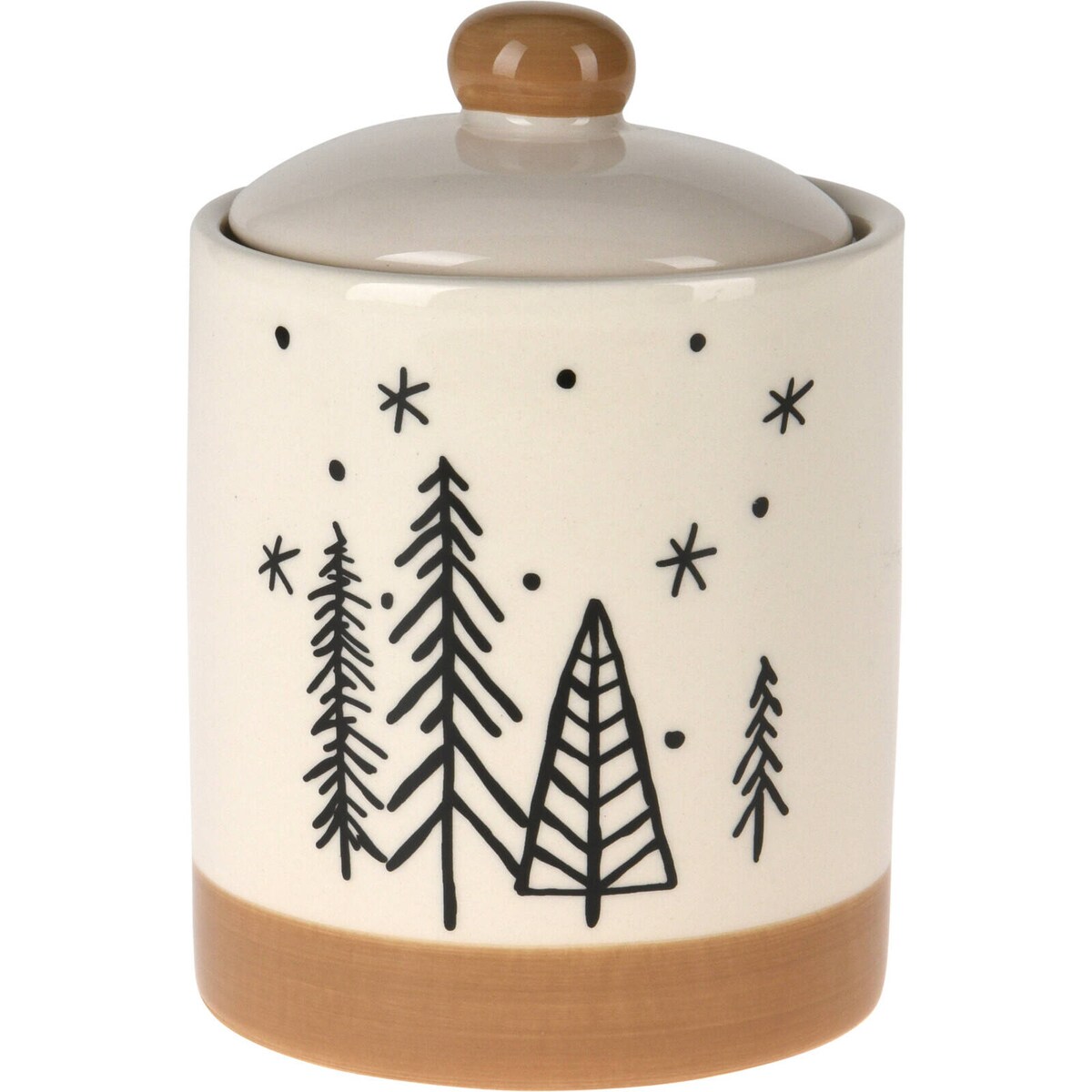 Słoik na ciasteczka z motywem choinek, Ø 10 x 14 cm