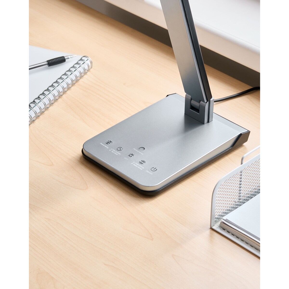 Lampa biurkowa LED PICTOR Ze ściemniaczem Ciemnoszary