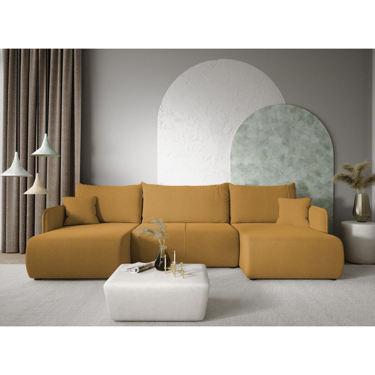 Narożnik FOREST U z funkcją spania Kolor: Curio 48