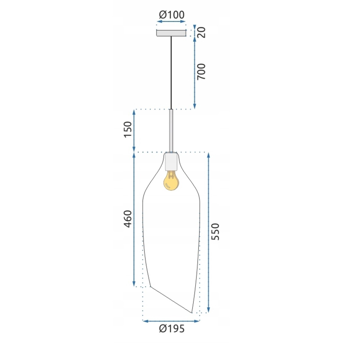 Lampa Sufitowa Wisząca Żyrandol Nowoczesna Modern