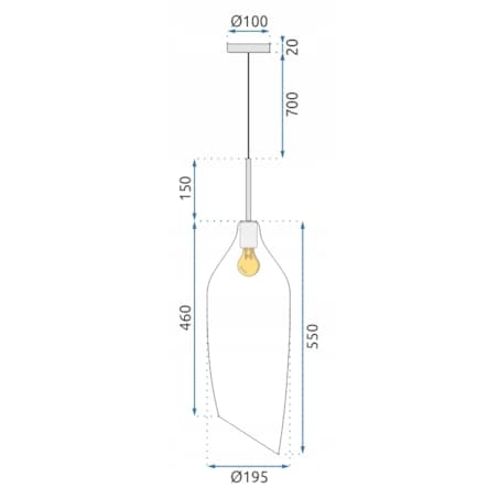 Lampa Sufitowa Wisząca Żyrandol Nowoczesna Modern
