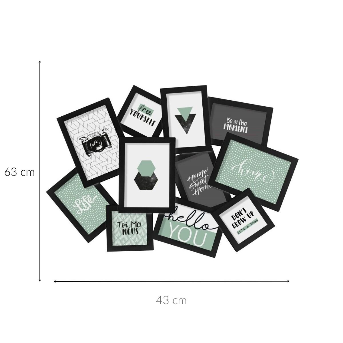 Multirama na zdjęcia, ramka na 11 zdjęć, wisząca