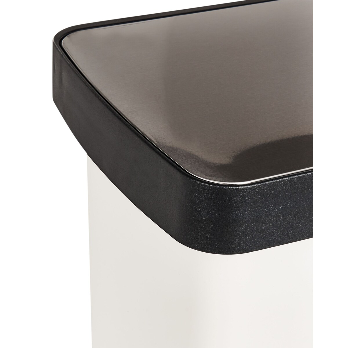 Kosz na śmieci z pedałem dwukomorowy 60 L ECOSORT Metal Biały