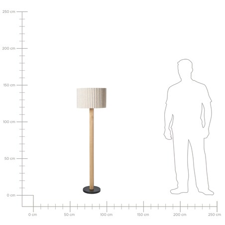 Lampa podłogowa BELESSA Len Jasnobeżowy