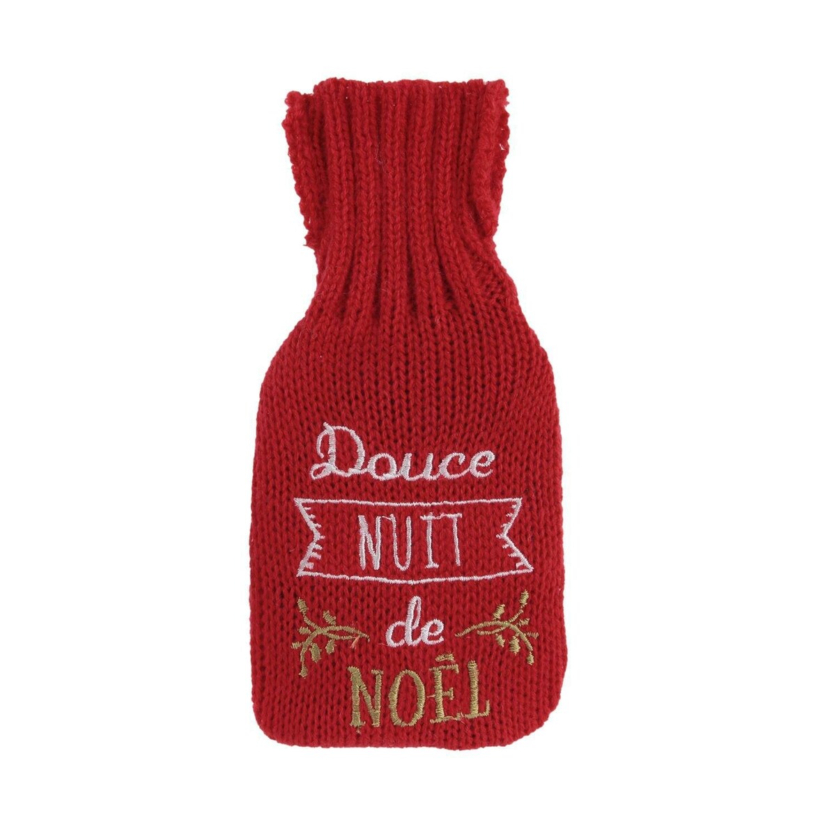 TERMOFOR czerwony ŚWIĄTECZNY NAPIS dzianinowy pokrowiec