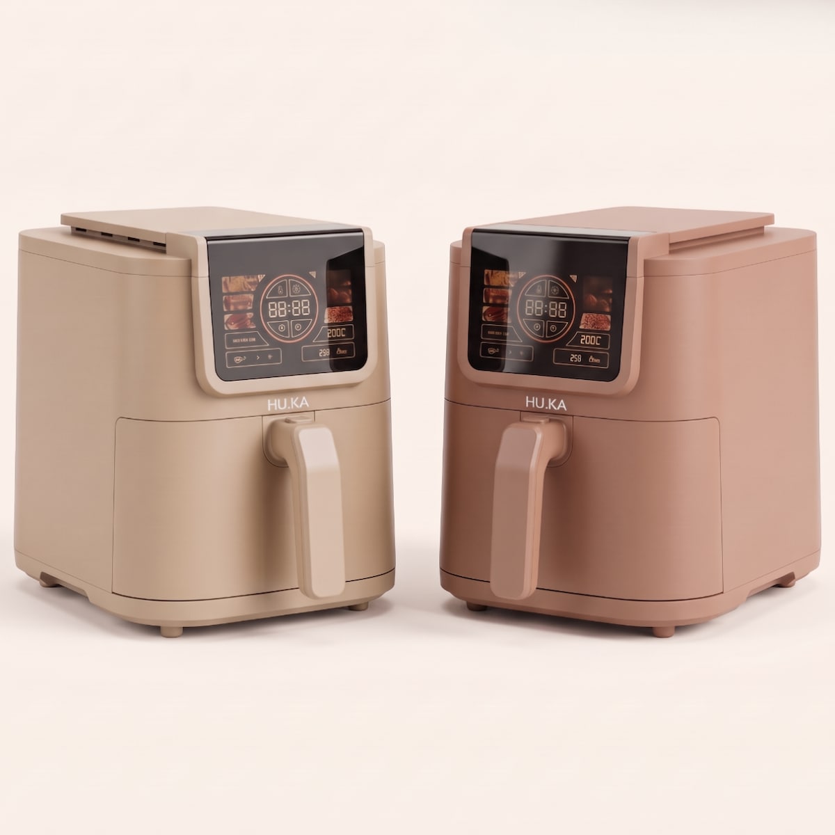 Frytkownica beztłuszczowa Air Fryer 5 L 1500 W HU.KA CrunchUp - Dune Sand
