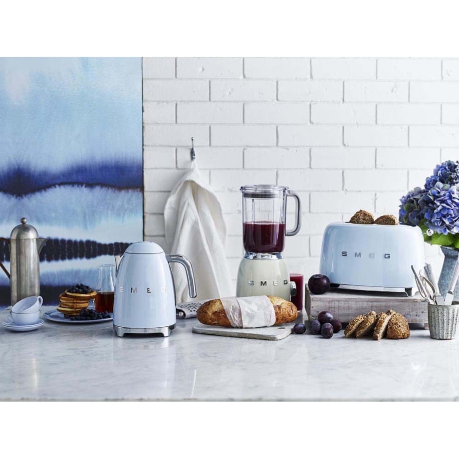 Toster na 4 kromki pastelowy błękit 50's Style, SMEG