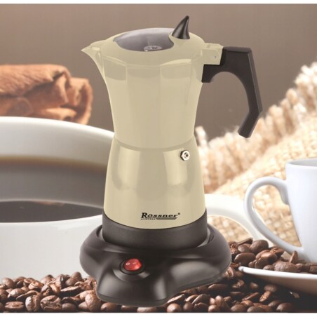Kawiarka elektryczna kafeterka espresso kremowa ROSSNER