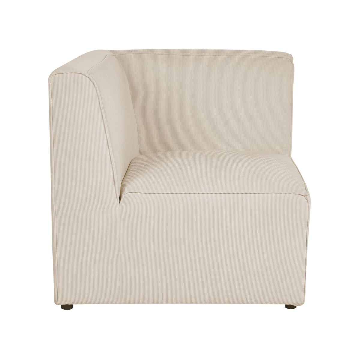 Narożnik modułowy 5-osobowy z otomaną sztruksowy lewostronny beżowy LEMVIG