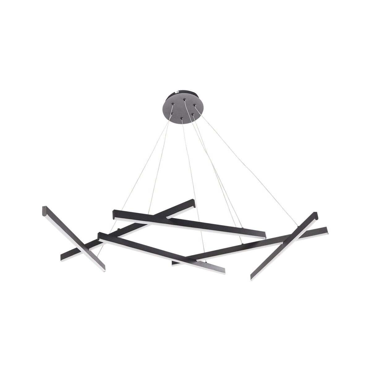 Lampa wisząca LED metalowa czarna KANDRA